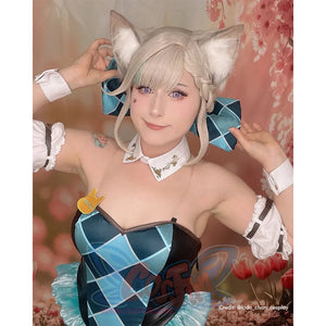 【READY TO SHIP】COSFUN Genshin Impact Lynette Cosplay Derivative Bodysuit Swimsuit BST0019 Costumes