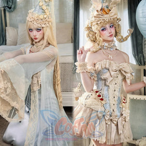 Dessert headpiece styling showing selectable Cream Oracle hat items with a Rococo coordinate