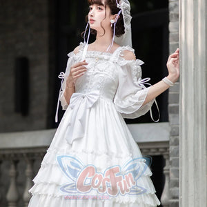 Elegant Lolita High Waist Jumper Skirt - cosfun