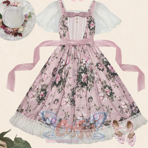 Rose of French Elegant Summer Lolita Short-sleeved Dress