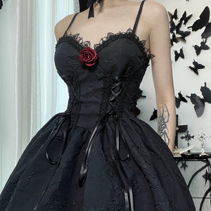 Summer Rose Lace High Waist Slip Dress S22927