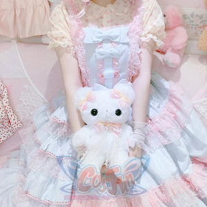 Lovely Lolita Bear Crossbody Bag White