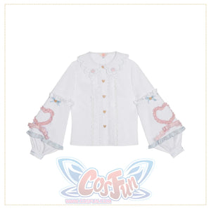 Sweet Daily Lolita Princess Jumper Skirt Sets Shirt + Bowknot / S