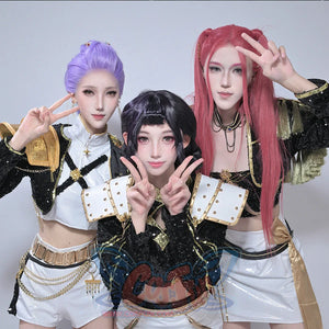 Zoey Cosplay Costume Golden Black White Outfit N09566 Costumes