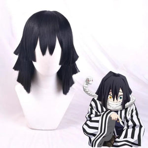 Demon Slayer Kimetsu No Yaiba Iguro Obanai Cosplay Wig Long Straight Black Hair Mp005676 Wigs