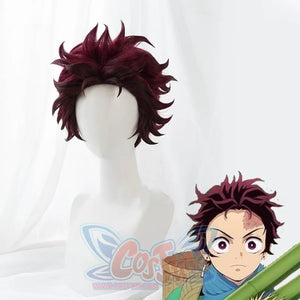 Demon Slayer Kimetsu No Yaiba Nezuko Kamado Tanjirou Cosplay Wigs Mp005666