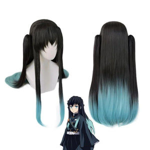 Demon Slayer Kimetsu No Yaiba Tokitou Muichirou Cosplay Wig With Double Ponytail Mp005671 Wigs