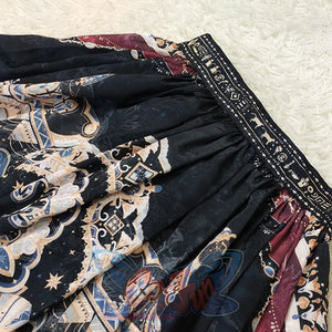 Egypt Style Simple Daily Lolita Printed Long Skirt
