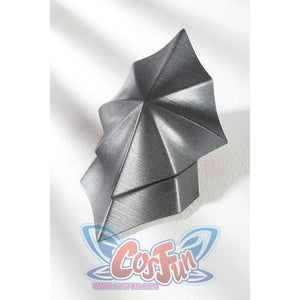 Diana Prince cosplay shoulder armor accessory spreads layered silver plates into a winged shape