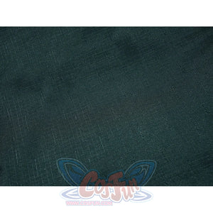 Doctor Doom cosplay green fabric detail with a fine woven surface.