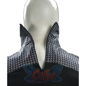 Doctor Doom cosplay inner top collar with high patterned sides and a black center panel.