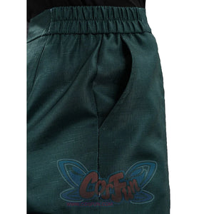 Doctor Doom cosplay pants rear waist with an elasticized gathered finish.