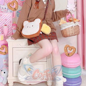 Lolita Cheese and Bear Sliced Bread Bag and Hairband Sets S22556