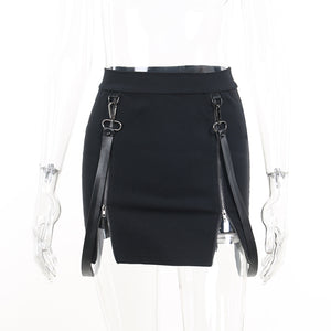 Sexy Package Hip High Waist Split Short Skirt