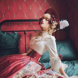 Elizabeth Elegant and Vintage Lolita Long Sleeve Shirt - cosfun