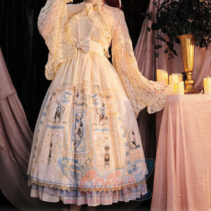Egypt Style Gorgeous Side Opening Lolita Printed Skirt - cosfun