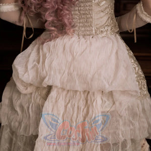 Rococo Duchess Summer Basil French Vintage Long Train Skirt