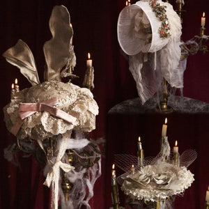 Rococo Duchess Summer Elegant Bunny Ear Dome Hat