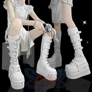 Original Spice Girl Lolita Round Toe Thick Soled Boots