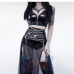 Spice Girl High Waist Lace Up Long Skirt S22909