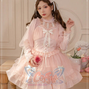 Sweet and Cool Gothic Lolita Slip Dress and Long-sleeved Dress S22810 - cosfun