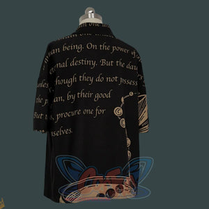 Summer Little Prince Loose Printed Lolita Short Sleeve Shirt Black / S