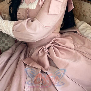 Lovely Elegant Lolita Large Size Slim Dress Pink / One Size / Waistband