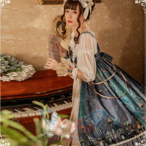 Royal Vintage and Elegant Lolita Long Jumper Skirt