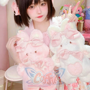 Lovely Lolita Woolen Rabbit Cake Crossbody Bag