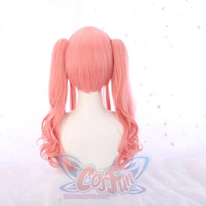 Fate Extra Tamamo No Mae Caster Cosplay Wigs Pigtails Curly Hair Fgo