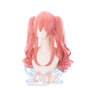 Fate Extra Tamamo No Mae Caster Cosplay Wigs Pigtails Curly Hair Fgo Curly-Haired Ponytai / One Size