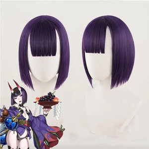 Fate Grand Order Shuten Douji Cosplay Wigs Hallowen Bob Hair