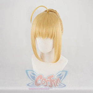 Fate Stay Night Saber Cosplay Wig Altria Pendragon Bread Updo / Bun Wigs