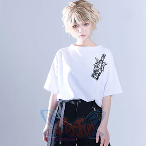 Summer Embroidered Loose Short-sleeved Top