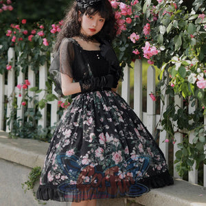 Rose of French Elegant Summer Lolita Short-sleeved Dress