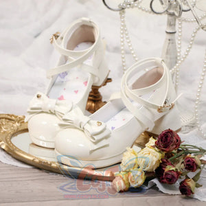 Sweet Round Toe Middle-heeled Lolita Shoes 38 / Yellow