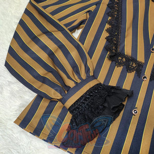 Vintage Gothic Lolita Stripe Long Sleeve Shirt