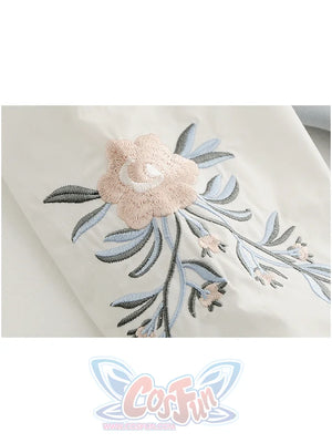 Flower Embroidery Patchwork Fake Two-Piece Sweatshirt Mp006016