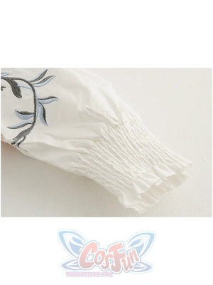 Flower Embroidery Patchwork Fake Two-Piece Sweatshirt Mp006016