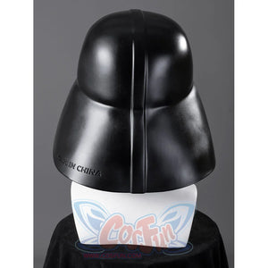 Galactic Saga Darth Vader Anakin cosplay helmet back view sets a smooth black dome around the center seam