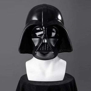 Galactic Saga Darth Vader Anakin cosplay helmet straight front view frames the black eye lenses and grille