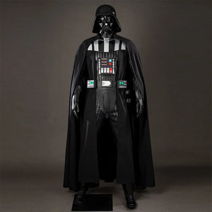 COSFUN Galactic Saga Darth Vader Anakin cosplay costume layers black armor beneath a sweeping cape