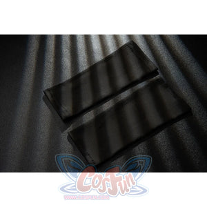 Genshin Impact Bennett cosplay wrist guards detail sets black folded cuffs into a clean rectangular pair