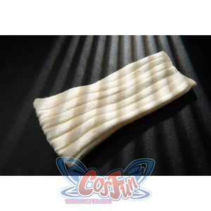 Genshin Impact Bennett cosplay wristband detail layers cream ribbed fabric into a soft folded cuff