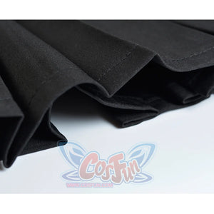 Ghost Girl Darkness Punk Shoulder Strap Pleated Skirt J40390