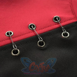 Gothic Letter Embroidery Color Block A-Line T-Shirt Dress Mp006173