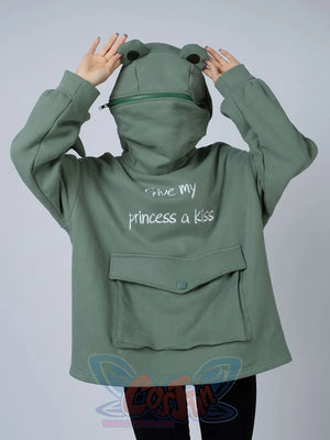 Green Froggy Give My Princess Oversized Hoodie Coat C00064 Hoodie