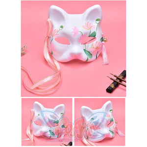 Hand Made Pulp Japanese Ancient Folk Fox Mask Cosplay Props C00222 & Accessories