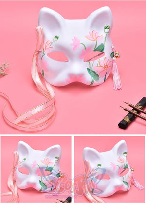 Hand Made Pulp Japanese Ancient Folk Fox Mask Cosplay Props C00222 & Accessories