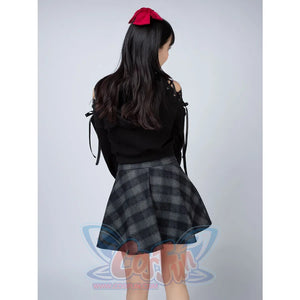 High Waist Plaid Lace Up Skirt Brigitte Mp006000 Skirt